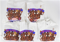 1988 NBA All Star Game Chicago Stadium Player Caricature Deadstock Sweatshirts - Lot of 11 w/ Michael Jordan, Magic Johnson, Larry Bird, Charles Barkley & More