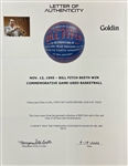 1995 Bill Fitch Los Angeles Clippers 865th Career Victory ONBA Stern Game Used Basketball (MEARS LOA)