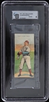 1911 Harry Gaspar Tommy Clarke Cincinnati Reds T201 Mecca Double Folder (GA Slabbed VG-EX 4 1st Graded)