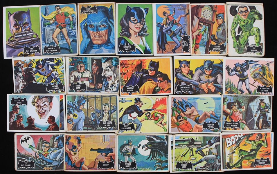 1966 Batman Topps Trading Cards - Lot of 38