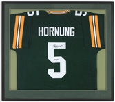 2015 Paul Hornung Green Bay Packers Signed 33" x 37" Framed Jersey *JSA*