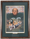 1996 Ray Nitschke Green Bay Packers Signed 24" x 32" Framed Route 66 Lithograph (JSA) 505/660