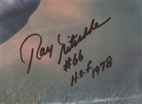 1996 Ray Nitschke Green Bay Packers Signed 24 x 32 Framed Route 66 Lithograph (JSA) 505/660