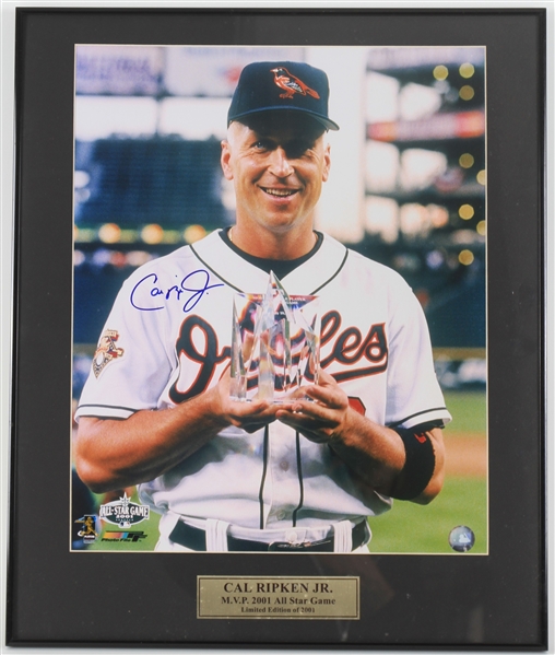 2001 Cal Ripken Jr. Baltimore Orioles Signed 20" x 24" Framed All Star Game MVP Photo (JSA)