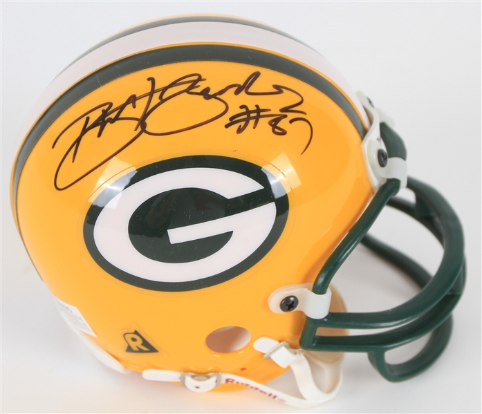 1995 Robert Brooks Green Bay Packers Signed Mini Helmet (JSA)