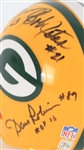 2000's Green Bay Packers Multi Signed Mini Helmet w/ 8 Signatures Including Fuzzy Thurston, Dave Robinson, Bob Jeter & More (JSA)