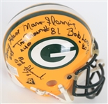 2000's Green Bay Packers Multi Signed Mini Helmet w/ 8 Signatures Including Fuzzy Thurston, Dave Robinson, Bob Jeter & More (JSA)