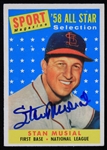 1959 Stan Musial (d.2013) St. Louis Cardinals Autographed Topps Trading Card #476 (JSA)