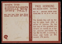 1967 Paul Hornung (d. 2020) Green Bay Packers Autographed Philadelphia Trading Card #123 (JSA)