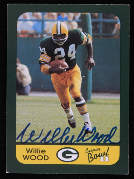 1968 Willie Wood (d.2020) Green Bay Packers Autographed Commemorative Super Bowl II Trading Card (JSA)