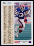 1992 Thurman Thomas Buffalo Bills Autographed Upper Deck Trading Card #353 (JSA)