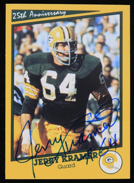 1990 Jerry Kramer Green Bay Packers Autographed Commemorative 25th Anniversary Trading Card (JSA)