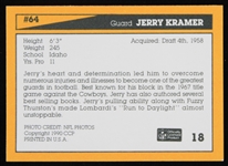 1990 Jerry Kramer Green Bay Packers Autographed Commemorative 25th Anniversary Trading Card (JSA)
