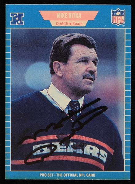 1989 Mike Dikta Chicago Bears Autographed Pro Set Trading Card #53 (JSA)