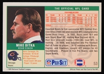 1989 Mike Dikta Chicago Bears Autographed Pro Set Trading Card #53 (JSA)