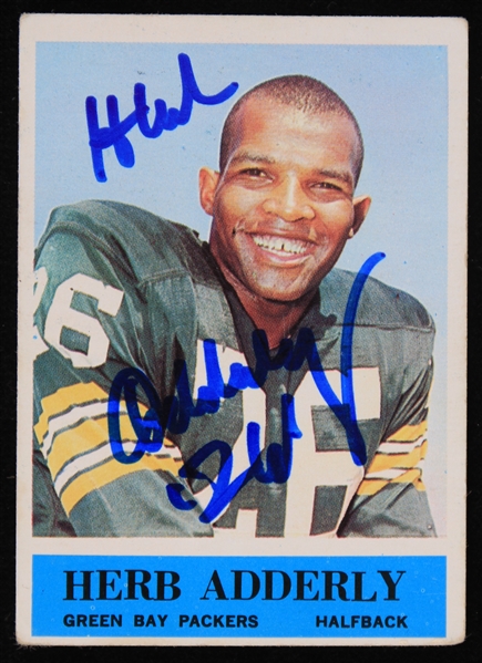 1964 Herb Adderly (d.2020) Green Bay Packers Autographed Philadelphia Trading Card #71 (JSA)