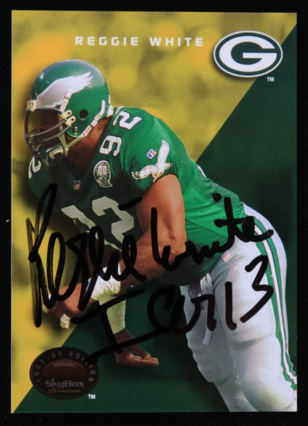1993 Reggie White (d.2004) Philadelphia Eagles Green Bay Packers Autographed Skybox Trading Card #69 (JSA)