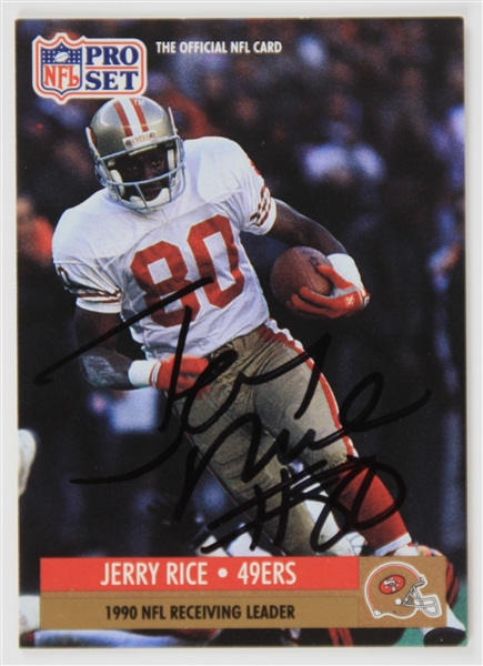 1991 Jerry Rice San Francisco 49ers Autographed Pro Set Trading Card #11 (JSA)