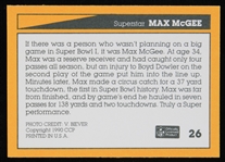 1990 Max McGee (d.2007) Green Bay Packers Autographed Commemorative 25th Anniversary Trading Card (JSA)