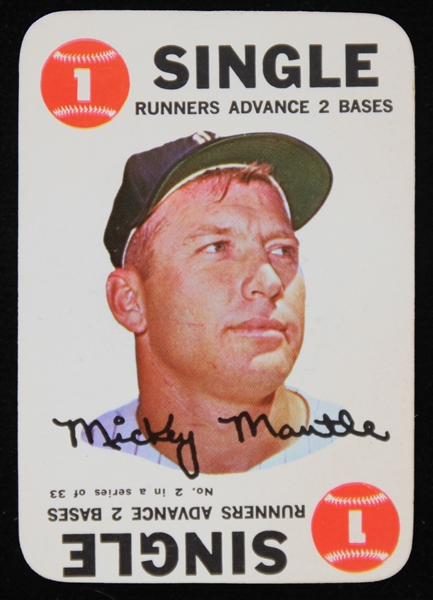 1968 Mickey Mantle New York Yankees Topps Trading Card Game Card #2 
