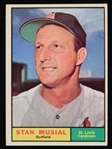 1961 Stan Musial St. Louis Cardinals Topps Trading Card #290