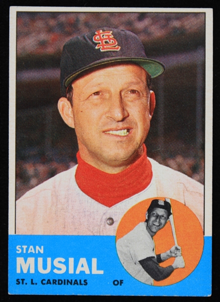 1963 Stan Musial St. Louis Cardinals Topps Trading Card #250