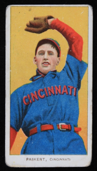 1909-1911 Dode Paskert Cincinnati Reds T206 Piedmont 350 Baseball Card