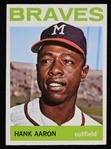 1964 Hank Aaron Milwaukee Braves Topps Trading Card #300