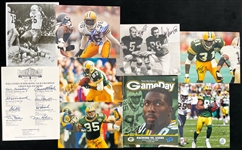 1960s-2000s Herb Adderly Robert Brooks and More Autographed Game Day Program and 8"x10" Photos (JSA) (Lot of 9)