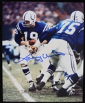 1956-1972 Johnny Unitas (d.2002) Baltimore Colts Autographed 8"x10" Colored Photo (JSA)