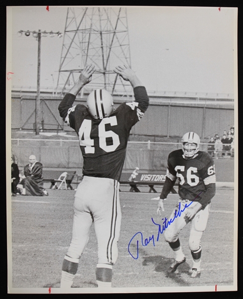 1958-1972 Ray Nitschke (d.1998) Green Bay Packers Autographed 8"x10" B&W Photo (JSA)