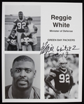 1993-1998 Reggie White (d.2004) Green Bay Packers Autographed 8"x10" B&W Photo (JSA)