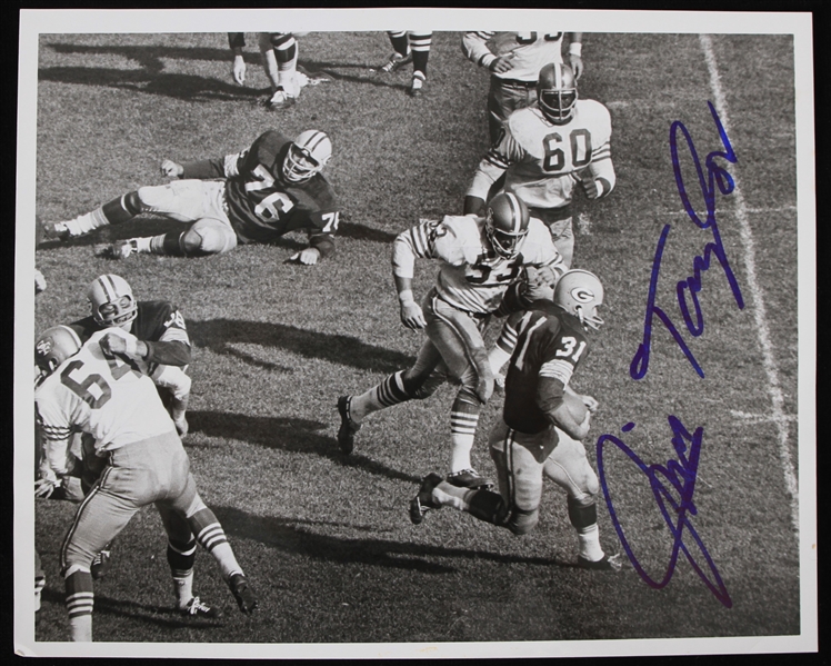 1958-1966 Jim Taylor (d.2018) Green Bay Packers Autographed 8"x10" B&W Photo (JSA)
