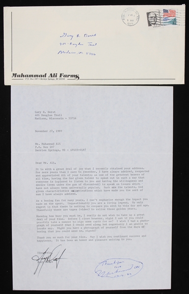 1989 Muhammad Ali Signed Letter (JSA) (Lot of 2)