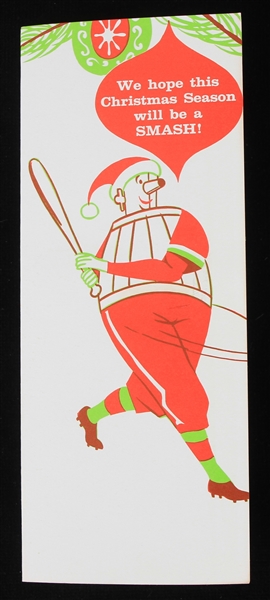 1970 Milwaukee Brewers Inaugural Season Exploding Baseball Holiday Card