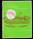 1970 Milwaukee Brewers Inaugural Season Exploding Baseball Holiday Card
