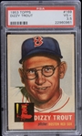 1953 Dizzy Trout Boston Red Sox Topps Trading Card #169 (Graded VG+ 3.5)