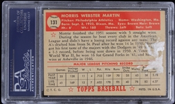 1952 Morrie Martin Philadelphia Athletics Topps Trading Card #131 (Graded VG-EX 4)