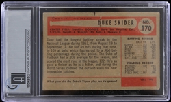 1954 Duke Snider Brooklyn Dodgers Bowman Trading Card #170 (Global Authentication Graded VG 3)