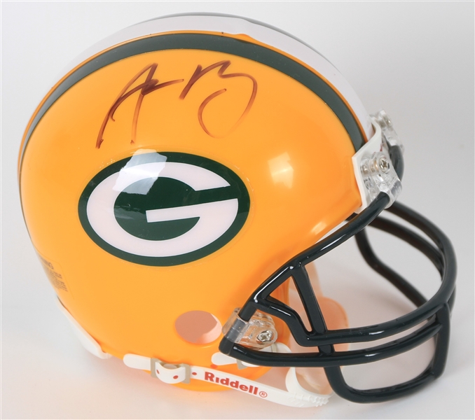 2010 Aaron Rodgers Green Bay Packers Signed Mini Helmet (JSA)