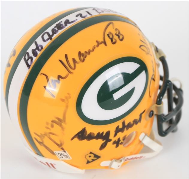 Lot Detail - 2000's Green Bay Packers Multi Signed Mini Helmet w/ 10 ...