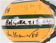 2000's Green Bay Packers Multi Signed Mini Helmet w/ 10 Signatures Including Max McGee, Fuzzy Thurston, Zeke Bratkowski & More (JSA)