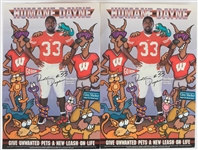 1999 Ron Dayne Wisconsin Badgers Memorabilia Collection - Lot of 4 w/ Signed NCAA Football, Signed Mini Helmet & More (JSA)