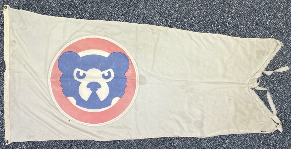 1970s Chicago Cubs Wrigley Field 34" x 67" Stadium Flag (MEARS LOA)