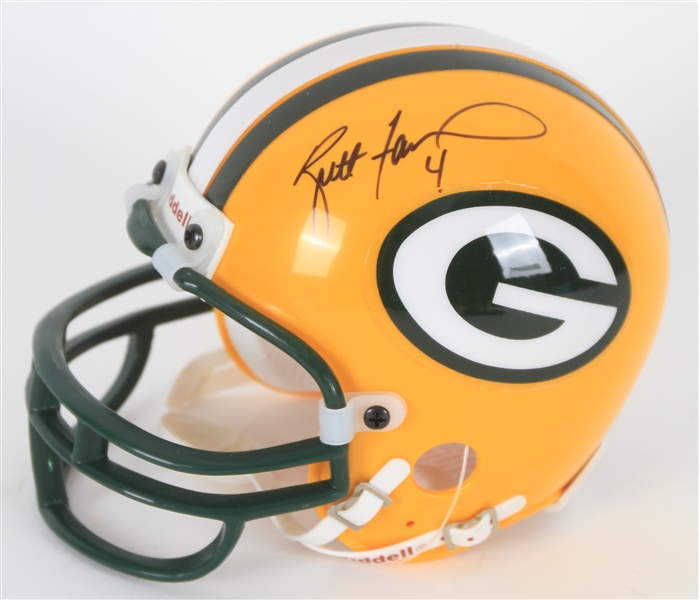 1995 Brett Favre Green Bay Packers Signed Mini Helmet (JSA)