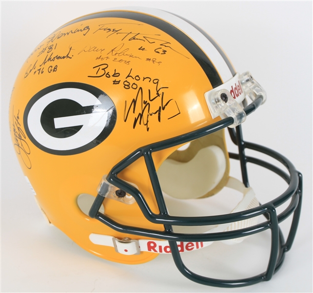 2000s Green Bay Packers Multi Signed Full Size Replica Helmet w/ 15 Signatures Including James Lofton, Lynn Dickey, Paul Coffman & More (JSA)