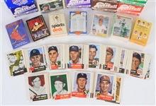 1980's-90's Baseball Trading Card Complete Set Collection - Lot of 21 w/ 1953 Topps Reprint Set, Traded Sets, & More