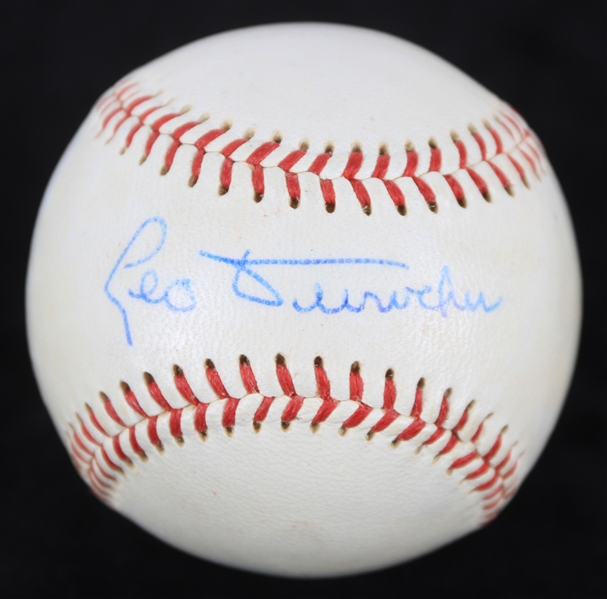 1966-69 Leo Durocher Chicago Cubs Signed ONL Giles Baseball w/ Original Box *JSA*