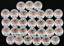 1954-76 Hank Aaron Milwaukee Braves/Brewers 2.25" Thanks Milwaukee Pinback Buttons - Lot of 30