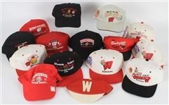 1950s-2000s Wisconsin Badgers Hat Collection - Lot of 15 w/ Vintage Youth Beanie, Rose Bowl & Final Four
